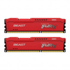 Memorie Kingston FURY Beast Red 16GB (2x8GB) DDR3 1600MHz CL10 Dual Channel Kit foto