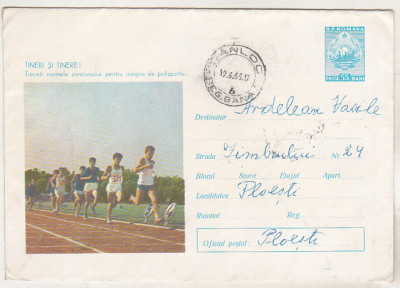 bnk ip Intreg postal 515/1965 - circulat - Concurs de polisportiv foto