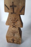 Prosfora prescura veche romaneasca religie ortodoxa crestinism sfintire crucifix pistornic, sigiliu gravat
