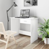 vidaXL Birou, alb, 100x50x76 cm, lemn prelucrat