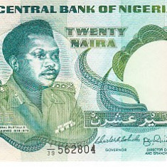 M1 - Bancnota foarte veche - Nigeria - 20 naira - 2006