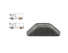 Pasaj interior roata spate, contra aripa Ford Transit (Ve64), 01.1991-09.1994; Transit (Ve83), 06.1994-07.2000, montare spate, stanga=dreapta, galvan