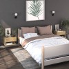 Set 2 Noptiere Perete Stejar Sonoma 46x29.5x30 cm, Montaj Suspendat, Raft Depozitare, Design Modern, Lemn, Usor de Curatat