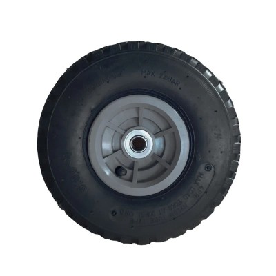 Roata de rezerva pneumatica 3.5 inch, cadru metalic, model carucior gradina compatibil TC2145, Neagra foto