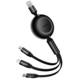 Cablu alimentare si date Baseus, Fast Charging Data Cable pt. smartphone, USB la USB-C / Lightning / Micro, 66W/2A, 480Mbps, negru