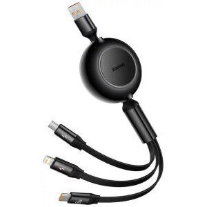 Cablu alimentare si date Baseus, Fast Charging Data Cable pt. smartphone, USB la USB-C / Lightning / Micro, 66W/2A, 480Mbps, negru foto