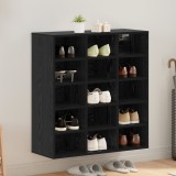 vidaXL Dulap pentru pantofi Stejar negru 103x30x51 cm Lemn compozit