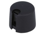 Buton rotativ cu indicator plastic negru 4mm