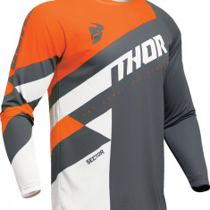 Tricou atv/cross Thor Sector Checker, culoare gri/portocaliu, marime 3XL Cod Produs: MX_NEW 29107592PE