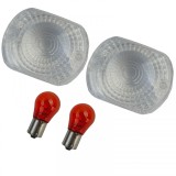 Lentile de semnalizare clare incl. becuri, potrivite pentru Kawasaki cu marcaj E Performance AutoTuning