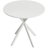 HOMCOM Masă Da Dining Rotund Stil Industrial Con Picioare &icirc;n X &Oslash;80x75 cm | Aosom Romania