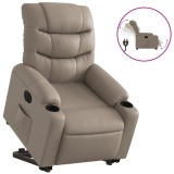 Cumpara ieftin Fotoliu rabatabil electric cu ridicare, cappuccino