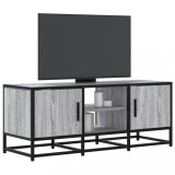 VidaXL Dulap TV, gri sonoma, 100x35x41 cm, lemn prelucrat și metal