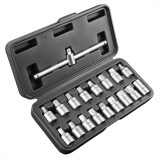 Set chei pentru buson scurgere ulei auto, 18 piese, 3/8, NEO TOOLS