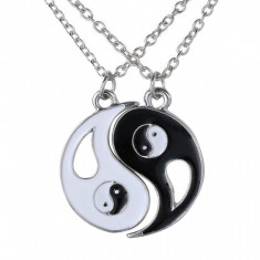 Set Medalioane Lantisoare BFF Best Friend Friends Yin Yang foto