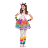 Costum Unicorn Rainbow pentru fete 3-4 ani 104 cm, OLMA