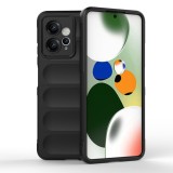 Husa pentru xiaomi redmi 12 4g / 12 5g, antisoc, margini cu striatii, design minimalist, black