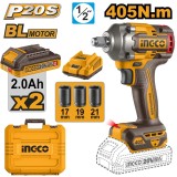Filetanta Impact 20V CIWLI2045E &ndash; 405Nm Strangere, 555Nm Desfacere, Brushless, 1/2&rdquo;, 3 Trepte, 2 Acumulatori + Incarcator