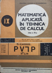 Ioana Barbat - Matematica aplicata in tehnica de calcul clasa a IX-a foto