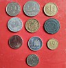 Lot 10 monede straine, romanesti și jetoane, circulate conform foto L16 Italia peseta 1966 Spania 1970 Tenghe 2000 Kazakstan 10 kopinok 2004 Ucraina, Europa