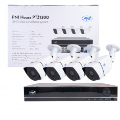 Resigilat : Kit supraveghere video AHD PNI House PTZ1300 Full HD - NVR si 4 camere