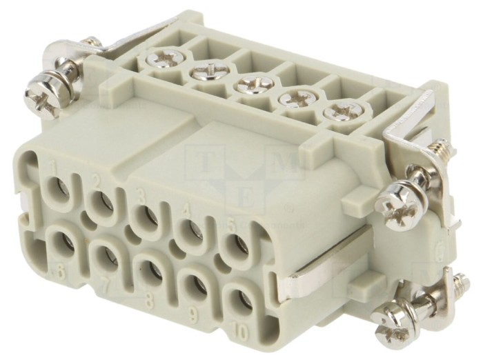 Conector HDC Inserturi Contact Mamă 10P 16A