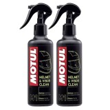 Pachet 2 x Spray Curatare Casca Moto si Viziera Motul 250ml - Indeparteaza Insecte, Murdarie