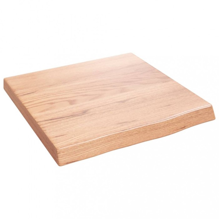 Blat de baie, maro deschis, 40x40x(2-4) cm, lemn masiv tratat