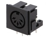Soclu DIN mamă 5 pini 180&deg; unghi 90&deg; pentru PCB, Lumberg