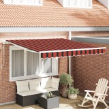 vidaXL Marchiza manuală retractabilă 300x250 cm Oranj și Maro