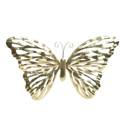 Fluture metalic auriu 50 cm x 30 cm foto