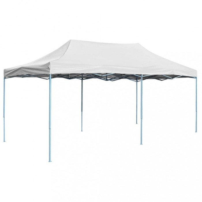 Gossi cort de petrecere pliabil profesional, alb, 3 x 6 m, otel