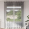 VidaXL Perdele Voile cu Oelii 2 buc Gri Inchis 140x260 cm