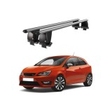 Bare transversale portbagaj auto aluminiu compatibile plafon neted Seat Ibiza IV 2008-2017 argintii sau negre Cod: CB200101 Kit-109