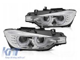 Set de faruri LED de tuning potrivit pentru BMW Seria 3 F30 sedan, F31 touring 10.2011-05.2015 cu baza cromata, stanga si dreapta Performance AutoTuni