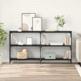 vidaXL Masă de consolă Stejar Negru 156 x 28 x 80,5 cm Lemn compozit 882786