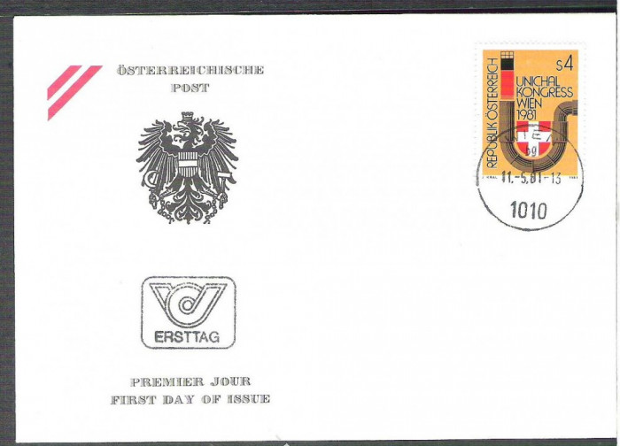 Austria &Ouml;sterreich 1981 Kongress FDC K.152