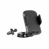 Suport telefon mobil rotativ 360&deg; 2 in 1 cu fixare pe bord sau la grila de ventilatie Garage AutoRide, Amio
