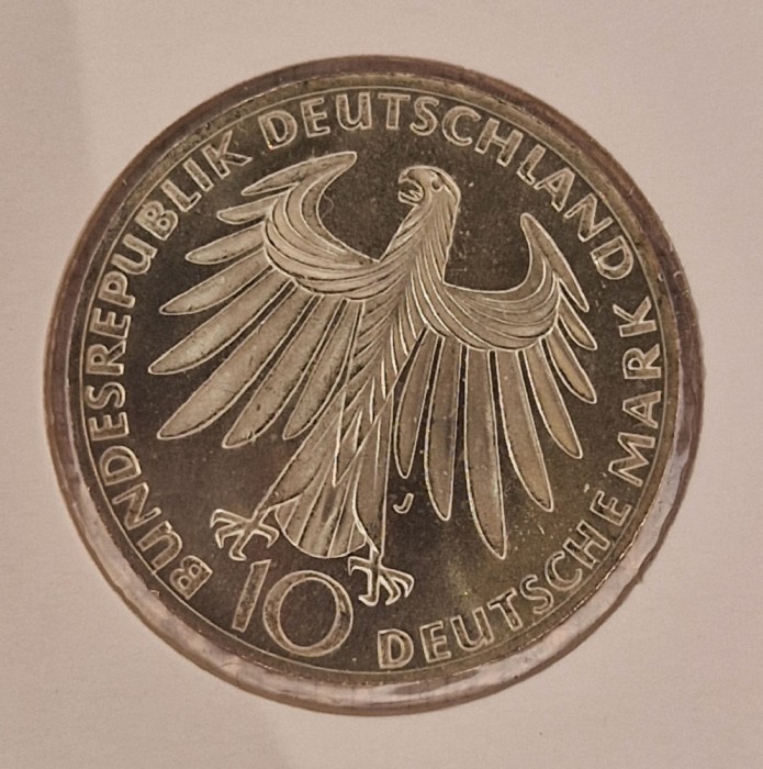 Germany, Germania, 10 MArk 1972, KM#132, argint, foarte buna, comemorativa