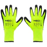 Manusi de lucru din nailon cu latex, protectie la frig, marimea 10