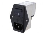 Conector Alimentare AC Soclu Tată 6A 250VAC IEC 60320