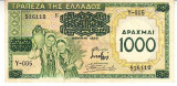 M1 - Bancnota foarte veche - Grecia - 1000 drahme - 1939