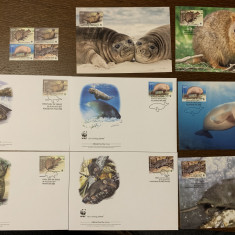 australia - serie 4 timbre MNH, 4 FDC, 4 maxime, fauna wwf