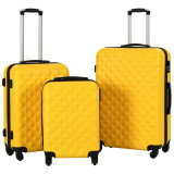 Set valiza carcasa rigida, 3 buc., galben, ABS GartenMobel Dekor