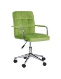 Scaun birou copii OFF 328V, ergonomic, catifea, inaltime reglabila, rotativ, 80 kg