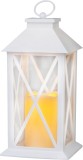 Felinar LED decorativ alb MagicHome, cu flacara mobila si timer, 32,2 cm
