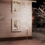 VidaXL Mesteacăn cu LED, alb, 672 LED-uri alb calde, 400 cm