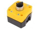 Comutator Rotativ 22mm Negru 2 Posiții