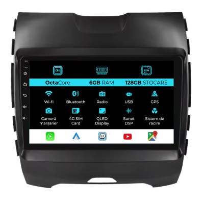 Navigatie Dedicata Ford Edge (2015 - 2021), 9Inch, 6Gb Ram, 128Gb Stocare, Carplay foto