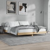 VidaXL Cadru de pat fără saltea Stejar Sonoma 200x200cm Lemn prelucrat